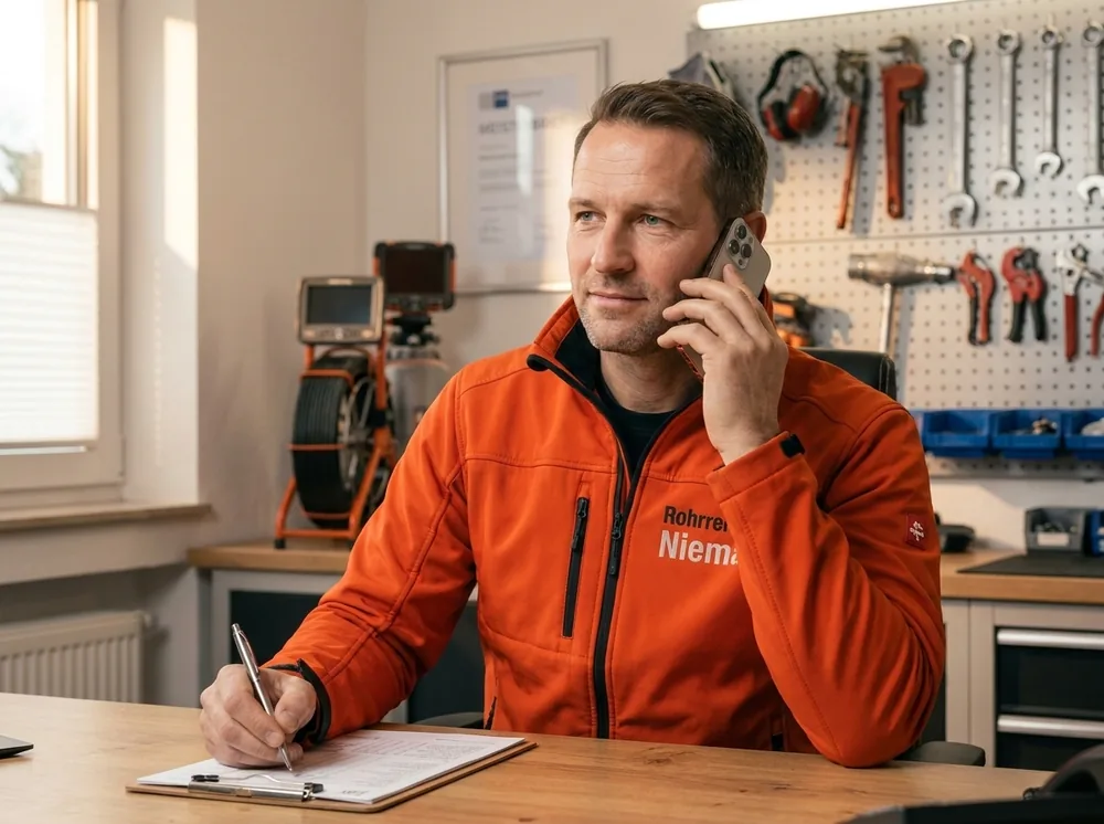 Rolf am Telefon — persönliche Kunden-Annahme